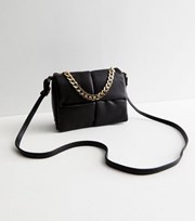 New Look Black Quilted Square Cross Body Bag